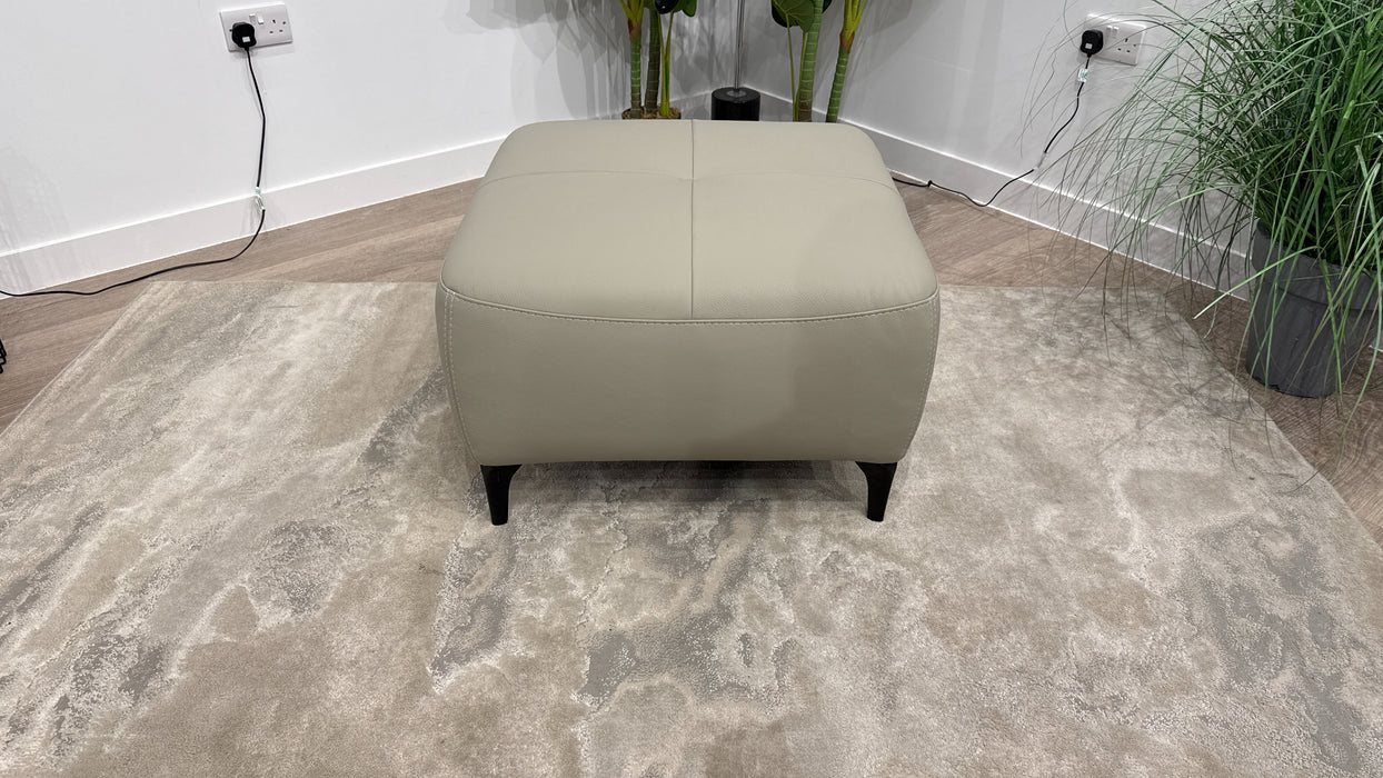 Sofology  Ortega Leather footstool Footstool in Bull Tortora