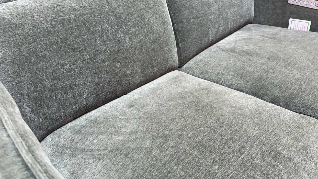 Sofology Horizon Fabric 2 Seater Power Recliner/Headrest in Textured Chenille Pine