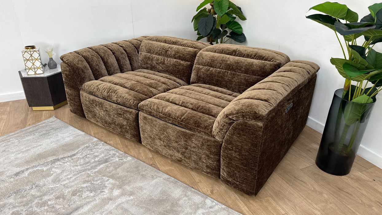 Sofology 2 Seater Power Recliner/Headrest in Carson Fabric