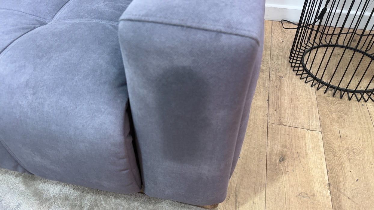 Sofology Marvella Fabric 3 Corner Console 1.5 Power Recliner/Headrest in Lifestyle Flecked Charcoal