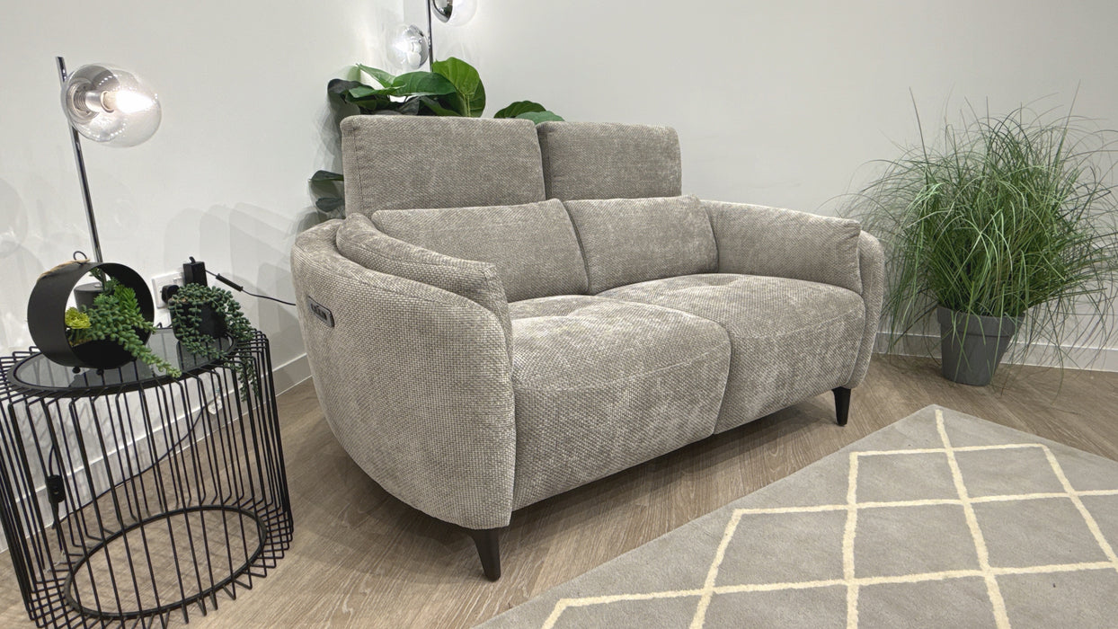 Sofology Ortega Fabric 2 Seater Power Recliner/Headrest in Aston