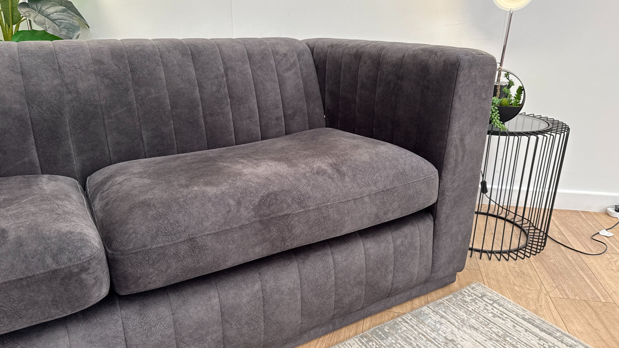 Sofology Astoria Fabric 4 Seater in Lifestyle Dapple Anthracite