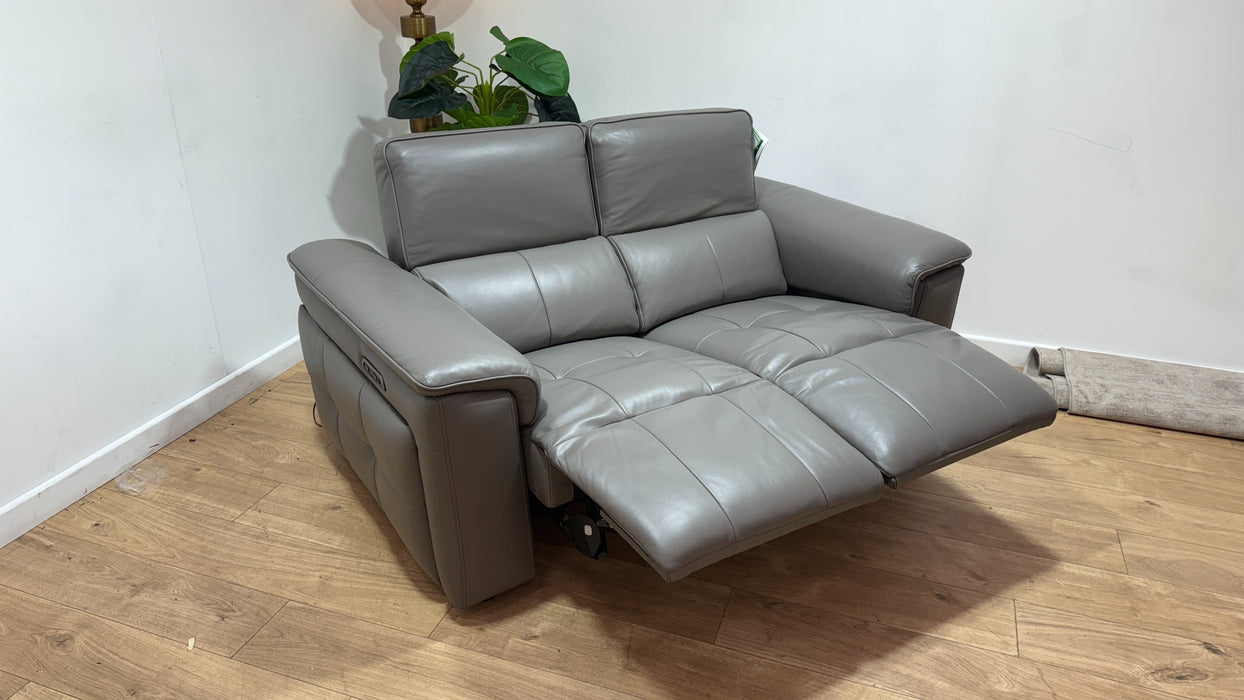 Sofology Leather Recliner 2 Seater in Elephant