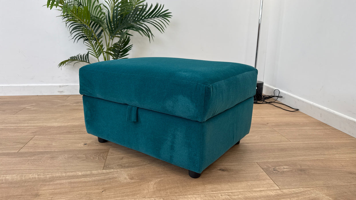 Finchley - Fabric Footstool  - Teal