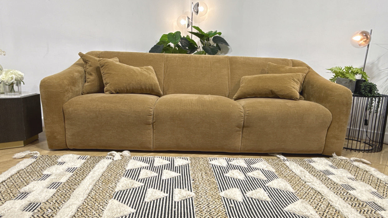 Sofology Bonbon Fabric 3 Seater in Aston Almond
