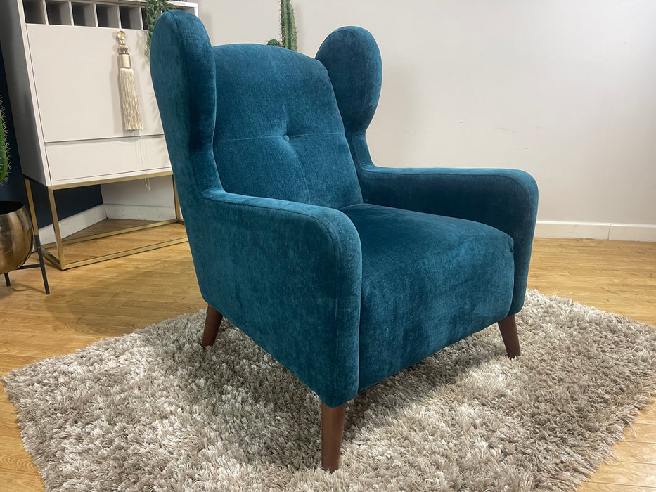 Midland Hill Fabric Wing Chair Chamonix Teal (WA2)