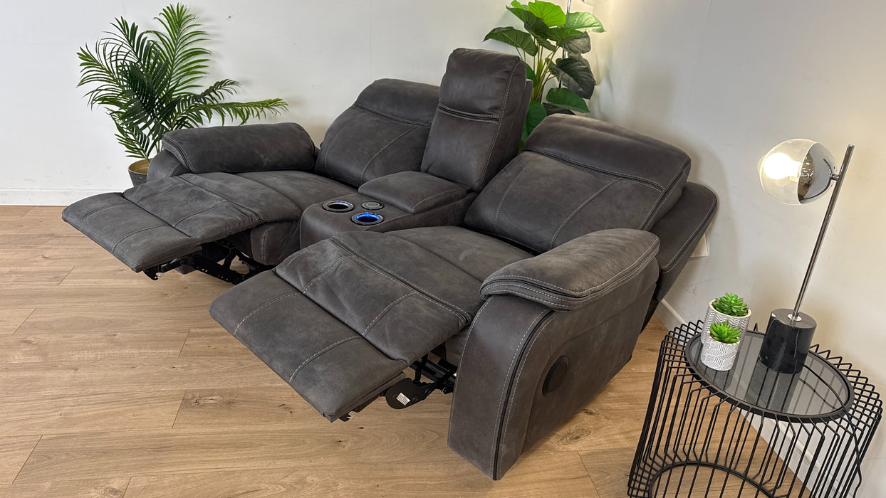 Vinson 2 Seater Smart Console Fabric Power Recliner with Power Hdrst