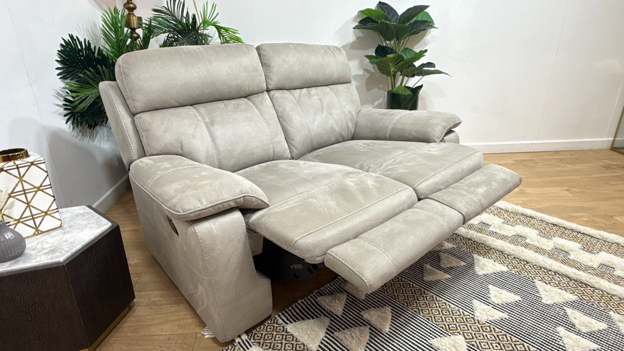 DFS Emery 2 Seater Fabric Manual Recliner in Misty