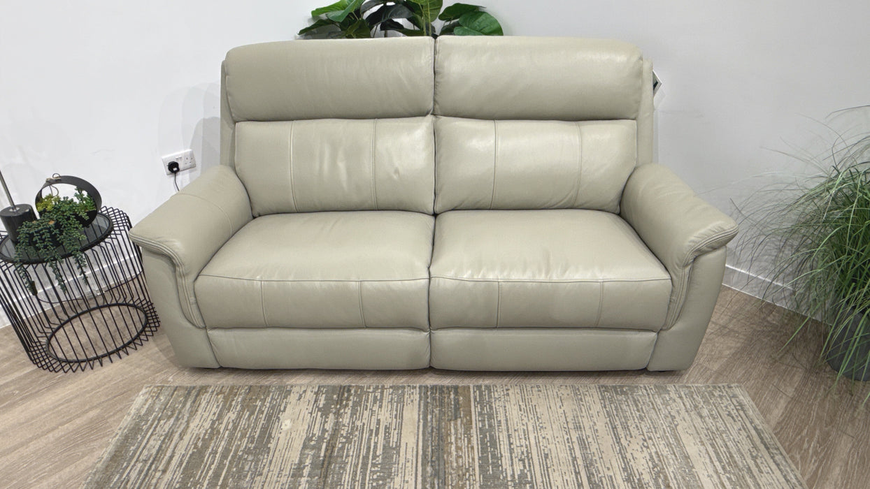 Sofology Bradie Leather 2.5 Seater in Trusty Embossed Light Grey