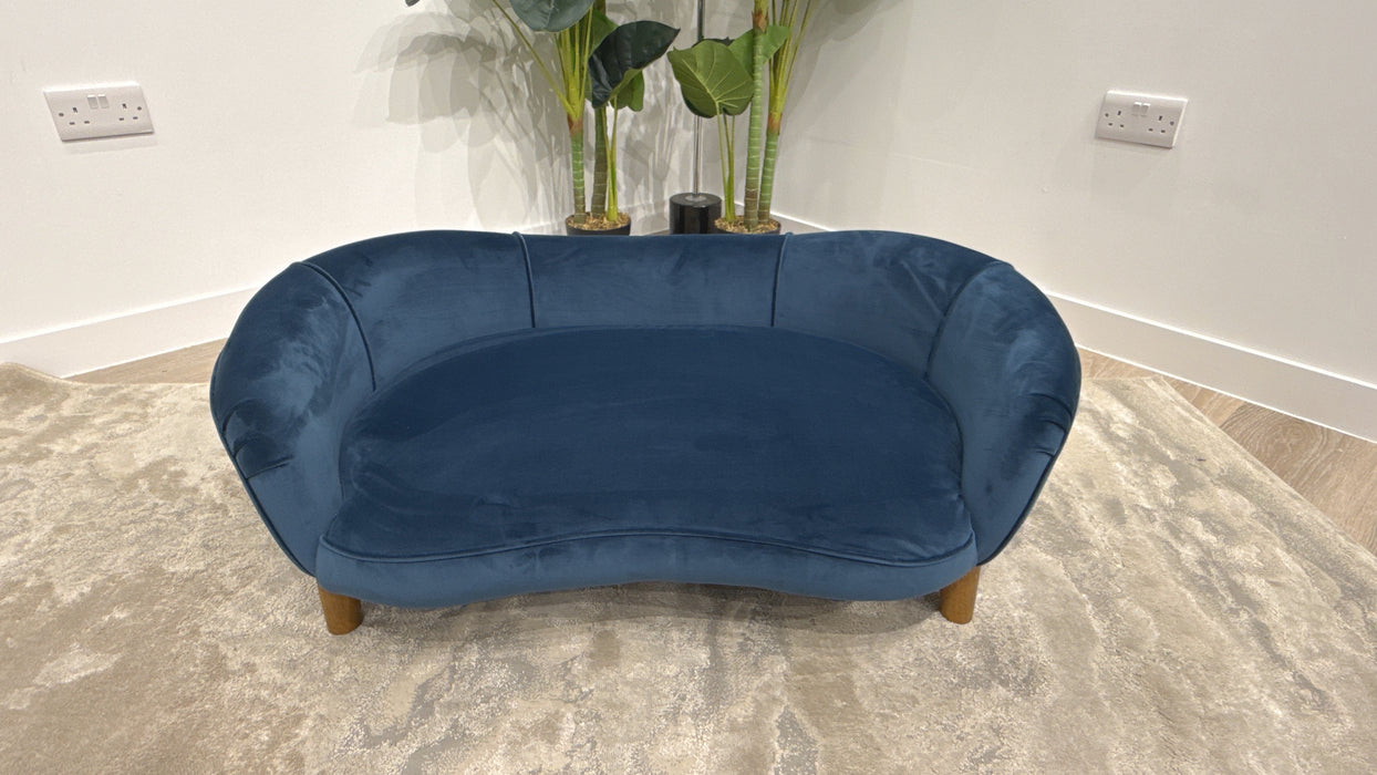 Sofology Perle Fabric Large Dog Sofa in Plush Teal