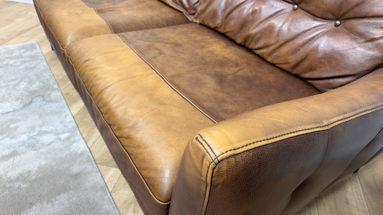 Sofology Cordelia Leather 3 Seater in Virginia Whiskey