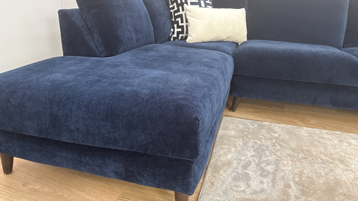 Sofology Mayfair Fabric Chaise 1 Corner 3 in Navy