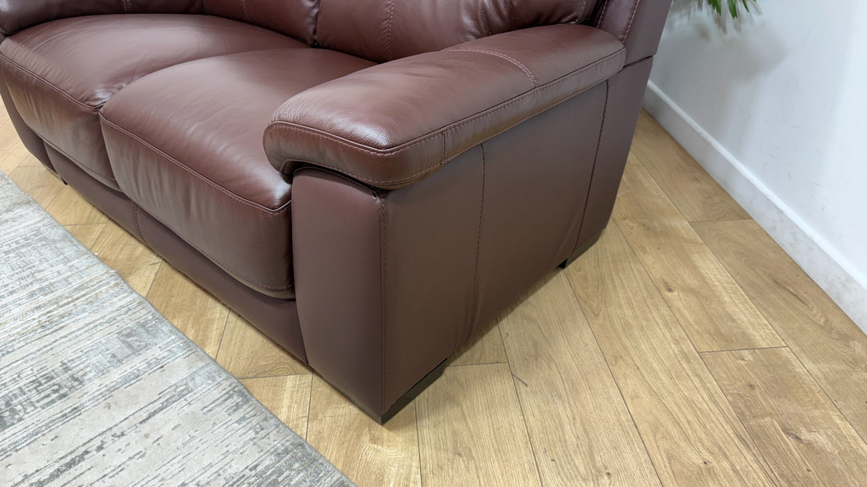 DFS Tristan 2 Seater Sofa in Leather Chestnut