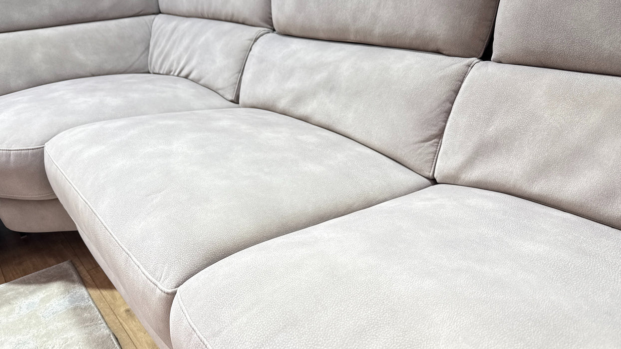 Sofology Illinois Fabric 1 Corner 2 Power Recliner/Headrest in Lifestyle Mottled Marble