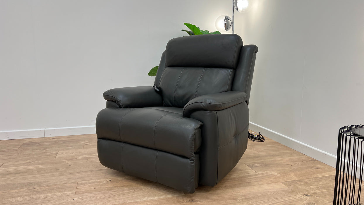 Gracie Chair - Leather Sheen Charcoal - Rise & Tilt