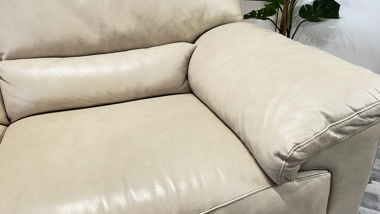 Santino 2 Seater - Leather Sofa - Caruso Bone