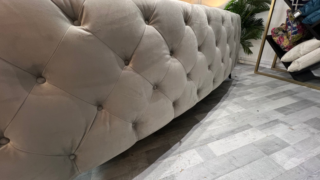 Alchemist 3 Seater - Fabric Sofa -  Plush Silver