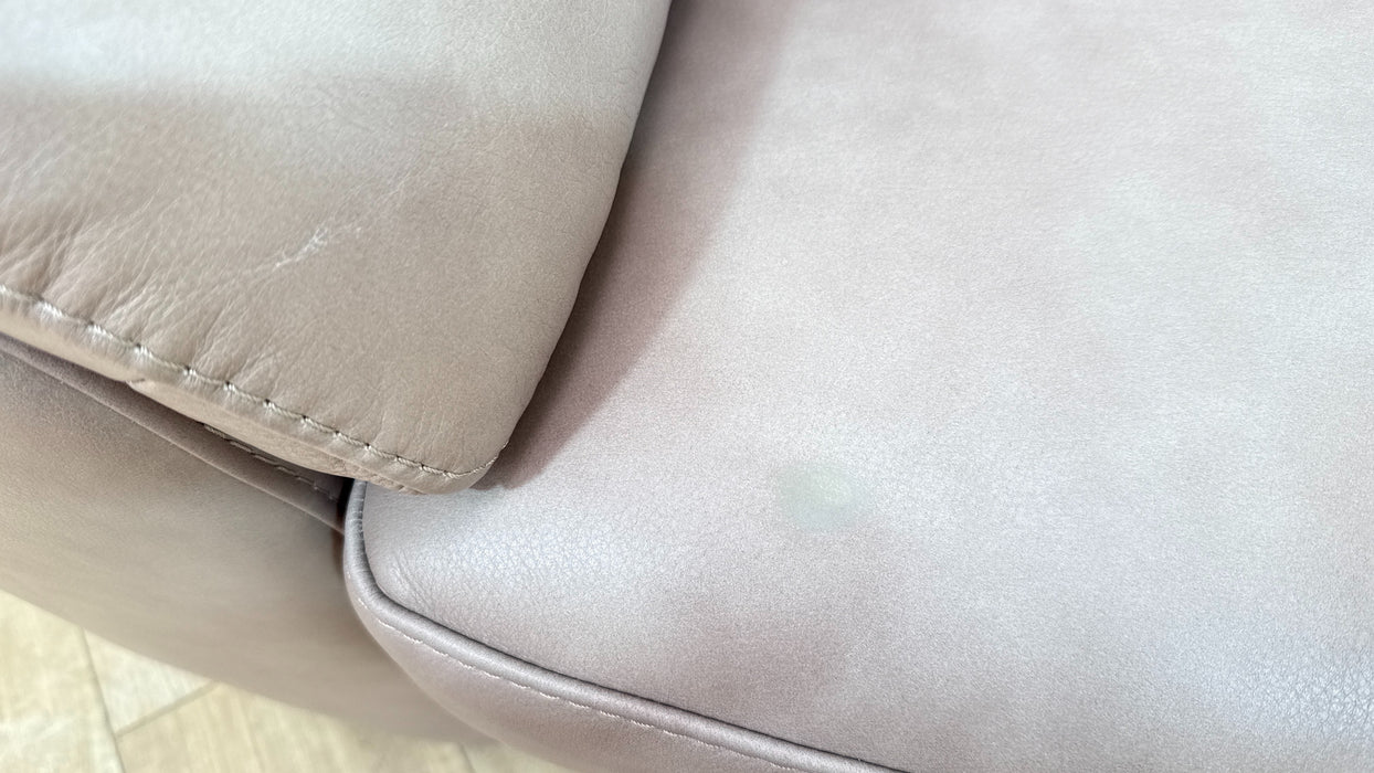 Sofology Santina Leather Chair in Relaxed Soft Stone