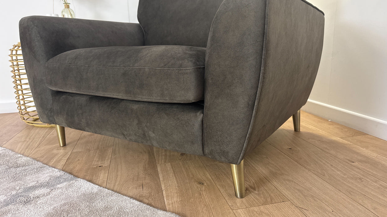 Sofology The Hackney Fabric Loveseat Memory Foam in Lifestyle Dapple Fabric Olive Green