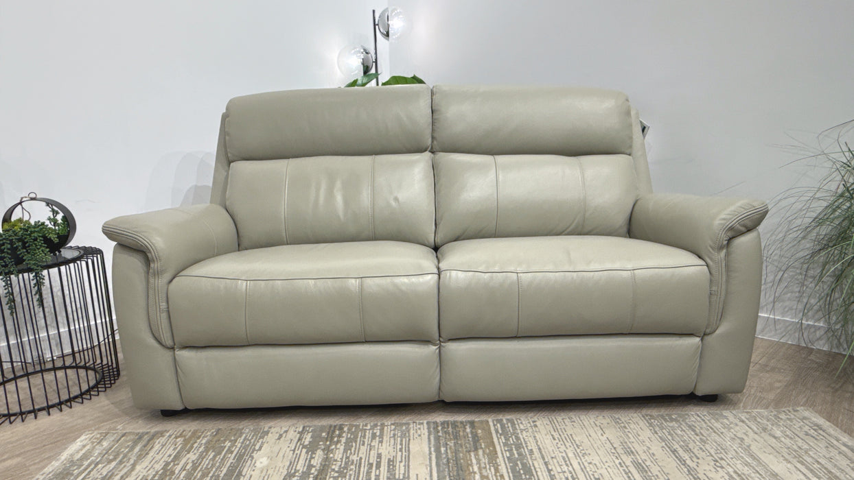 Sofology Bradie Leather 2.5 Seater in Trusty Embossed Light Grey