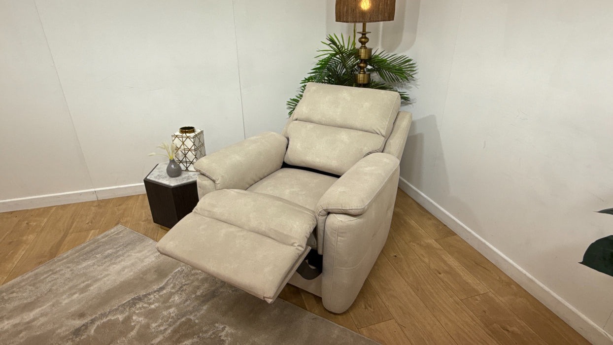 Sofology Ripley Fabric Chair Rise & Recline Heated Seat in Lifestyle Flecked Ivory