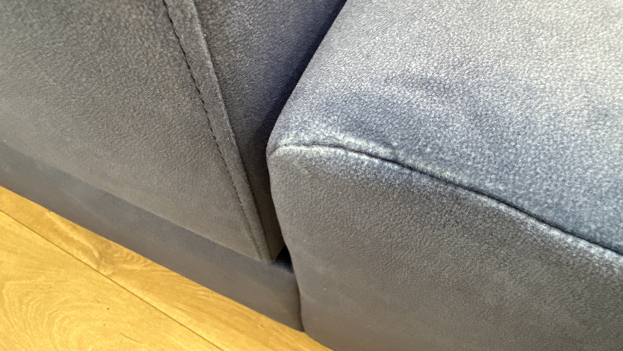 Sofology Portofino Fabric 3 Corner 3 Power Recliner/Headrest in Lifestyle Flecked Navy