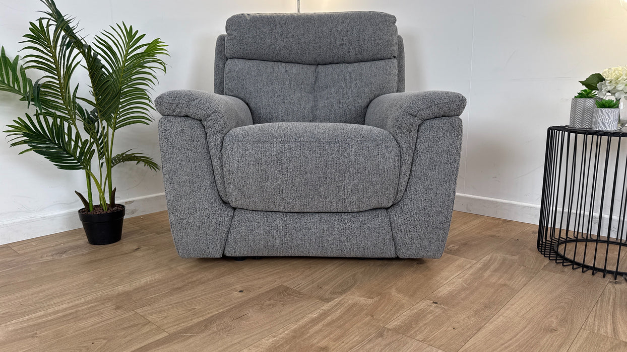 Millar 1 Seater - Fabric Manual Recliner - Grey