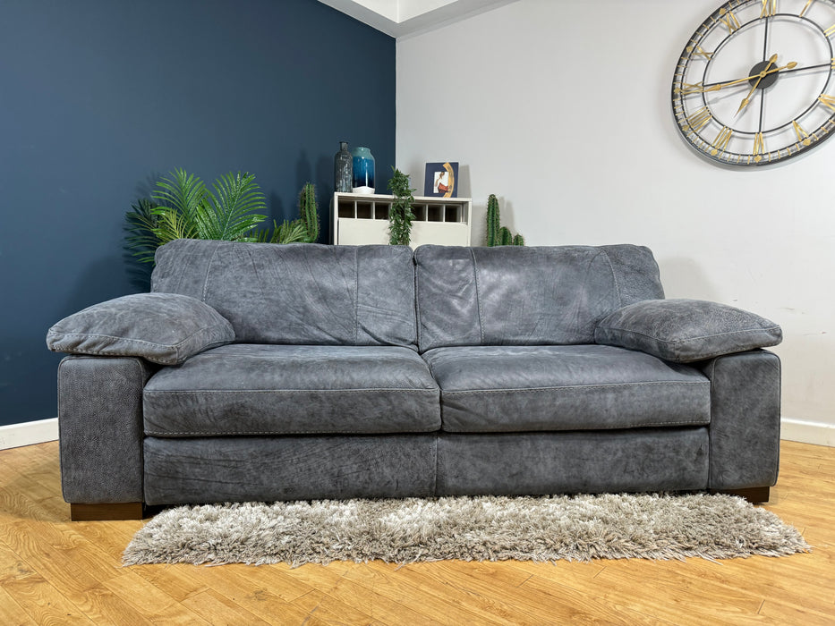 Linara Leather 3 Seater - Utah Grey (WA2)