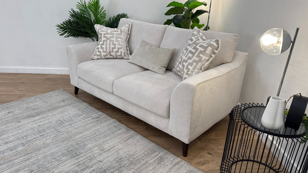 Sofology Mayfair Fabric 2 Seater in Linen Look Chenille Mist/Pearl Mix