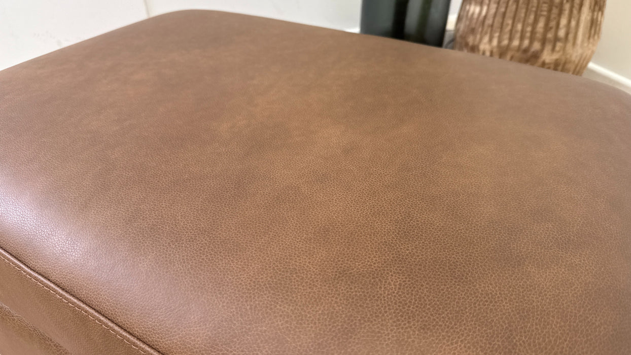 Sofology Downtown Leather Storage Footstool in Character Tan