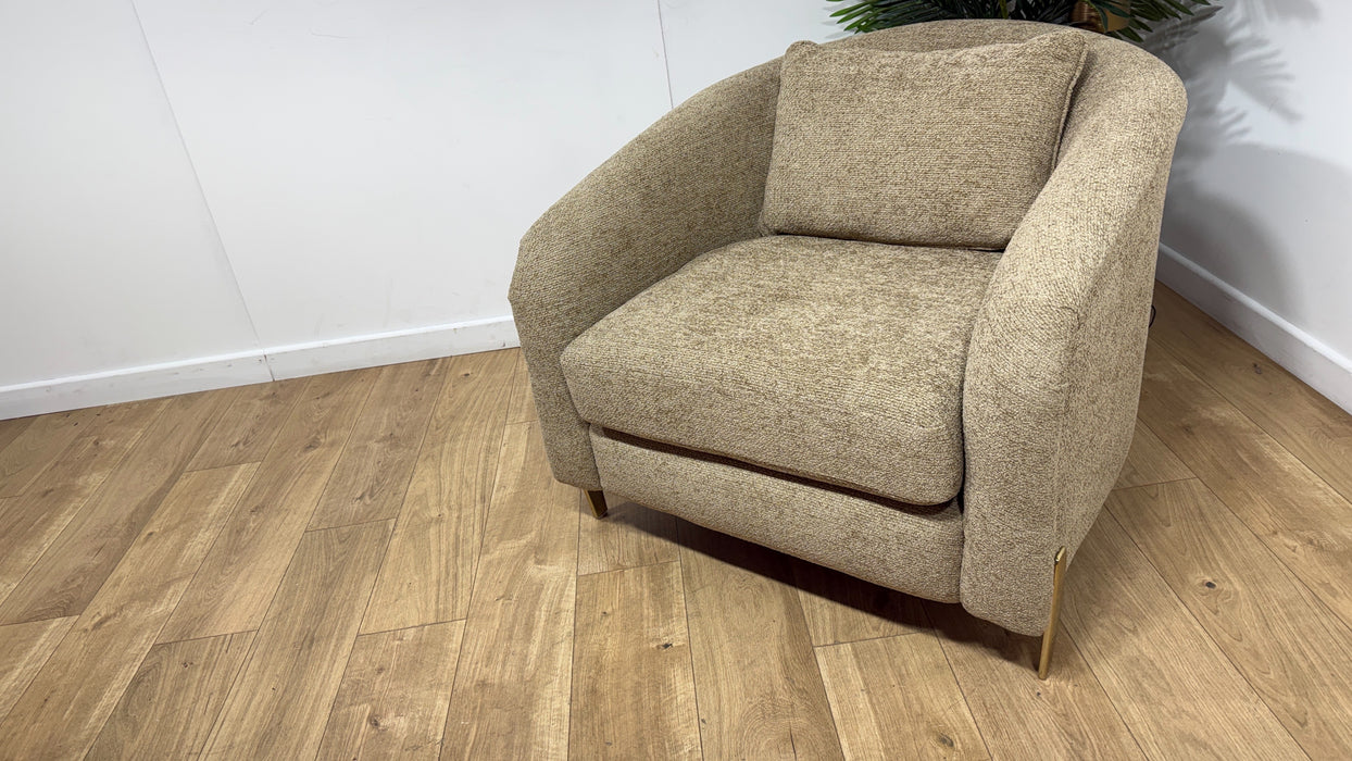 Sofology Westwood Fabric Accent Chair in Soft Boucle Caramel
