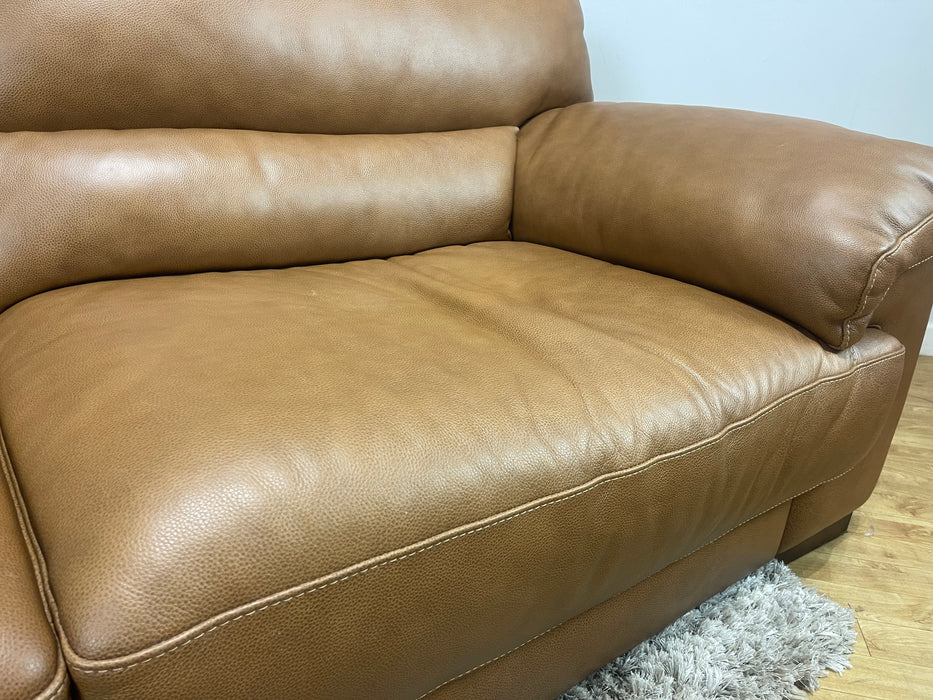 Santino Leather 3 Seater Apollo Tan  (WA2)