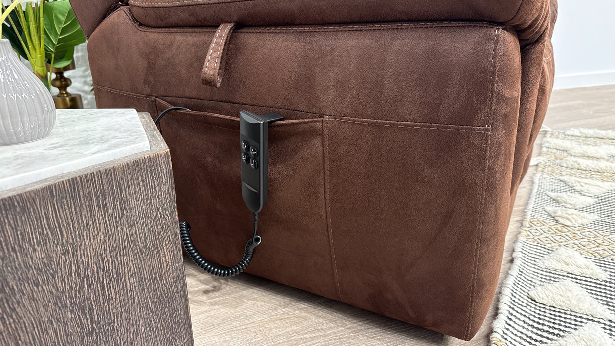 DFS Ronan Power Recliner Lift and Rise Chair In Walnut