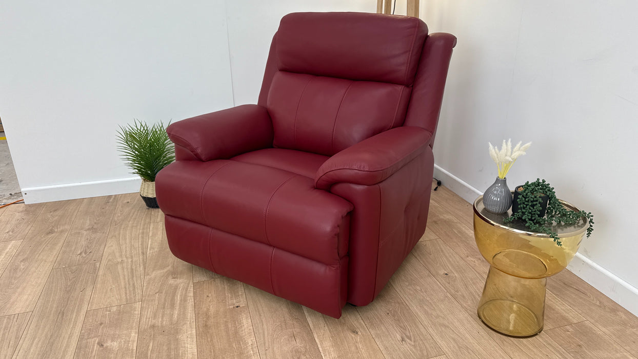 Gracie Leather Chair - Cranberry