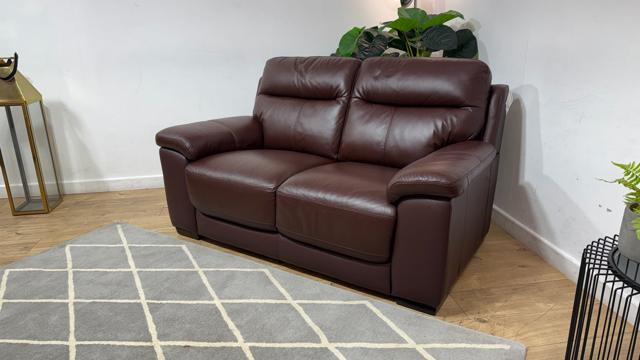 DFS Tristan 2 Seater Sofa in Leather Chestnut