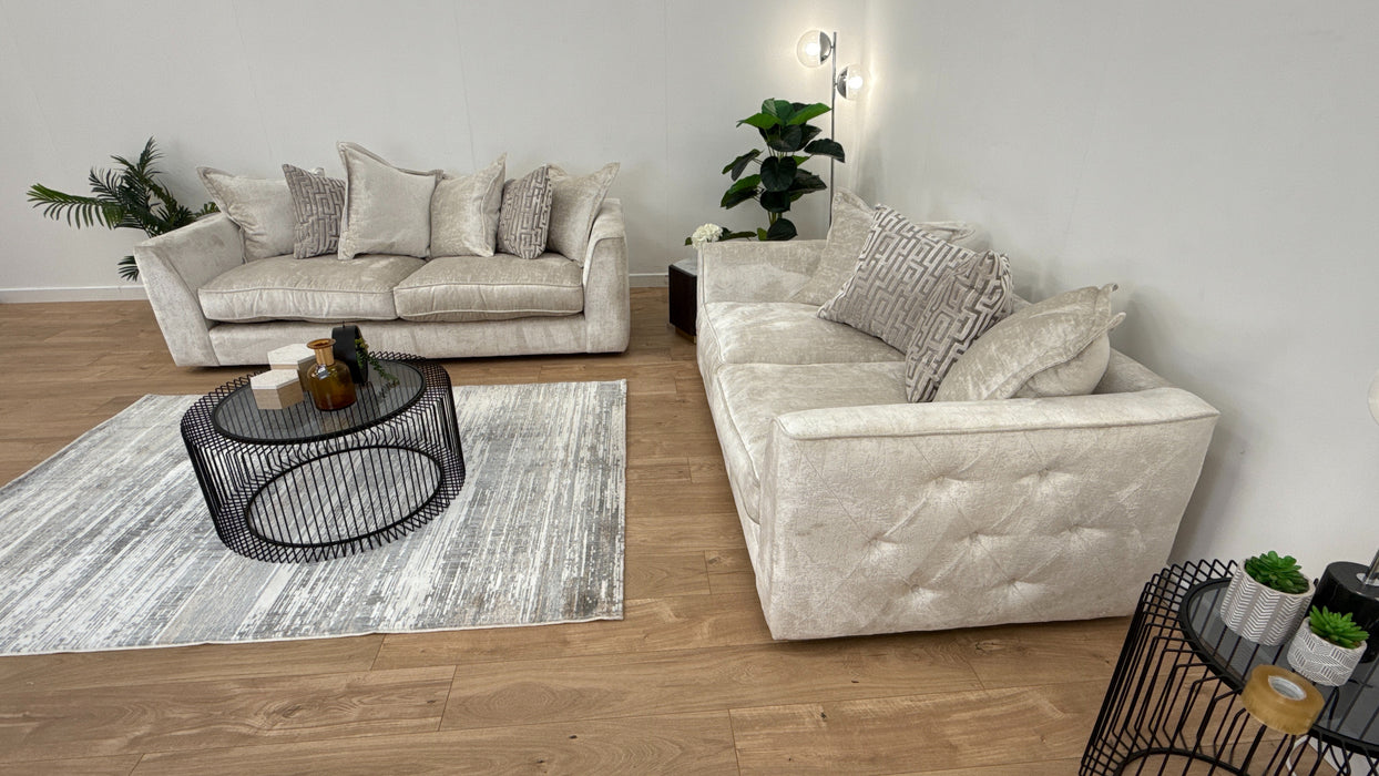 Prima 3 Seater + 2 Seater Fabric Sofas