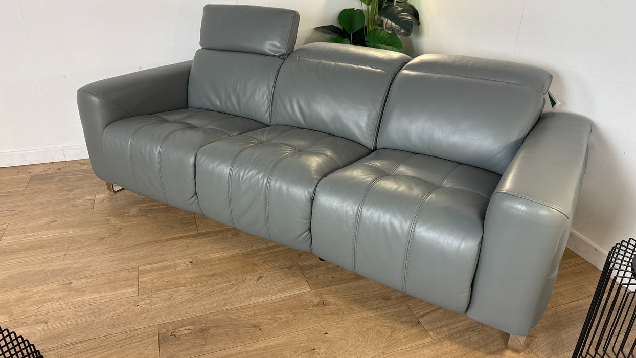 Sofology Marvella Leather 3 in Granite Teal