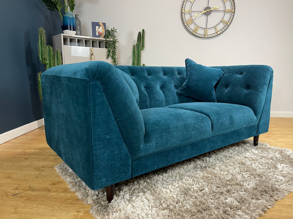 Bridgerton 2 Seater Fabric Aston Teal All Over (WA2)