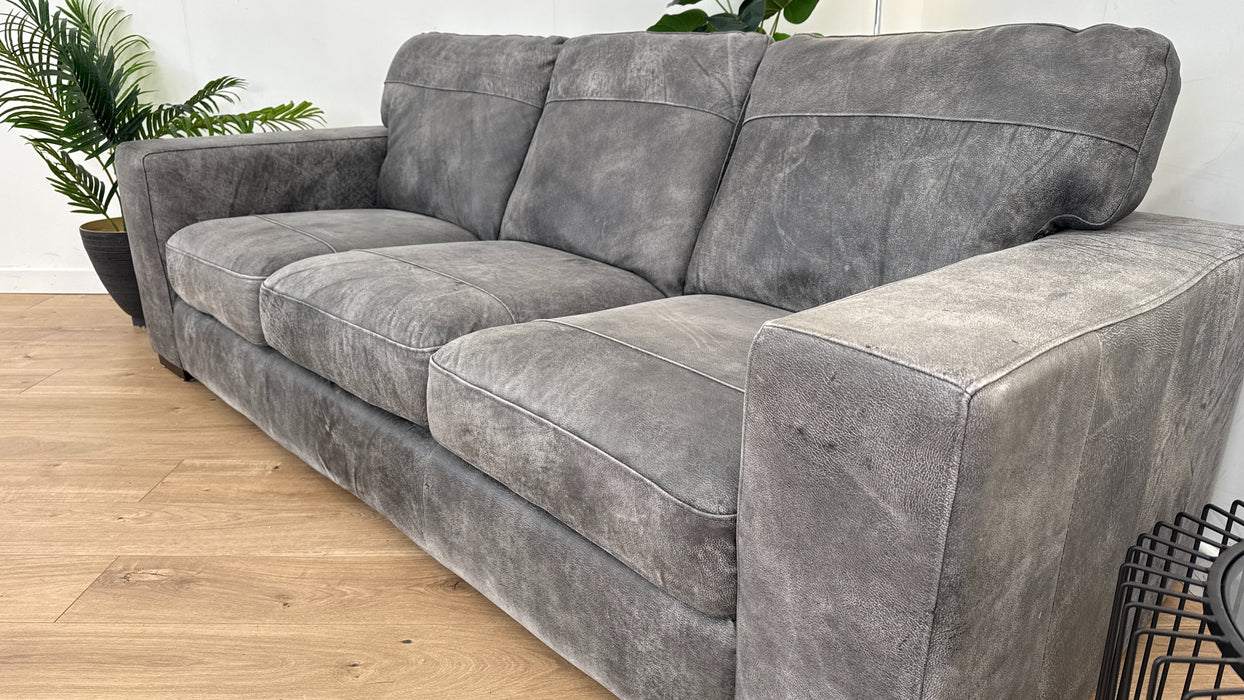 Julius Leather 3 Seater Sofa