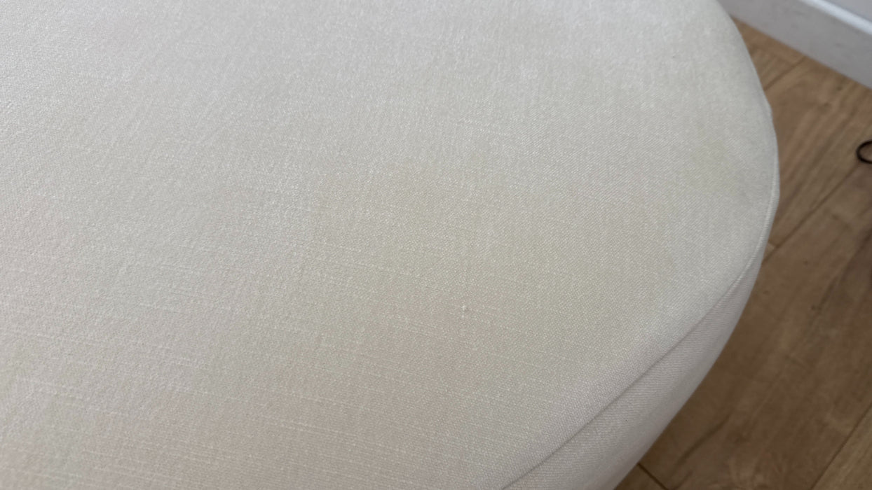 DFS Bellino Shaped Footstool in Cream/Black