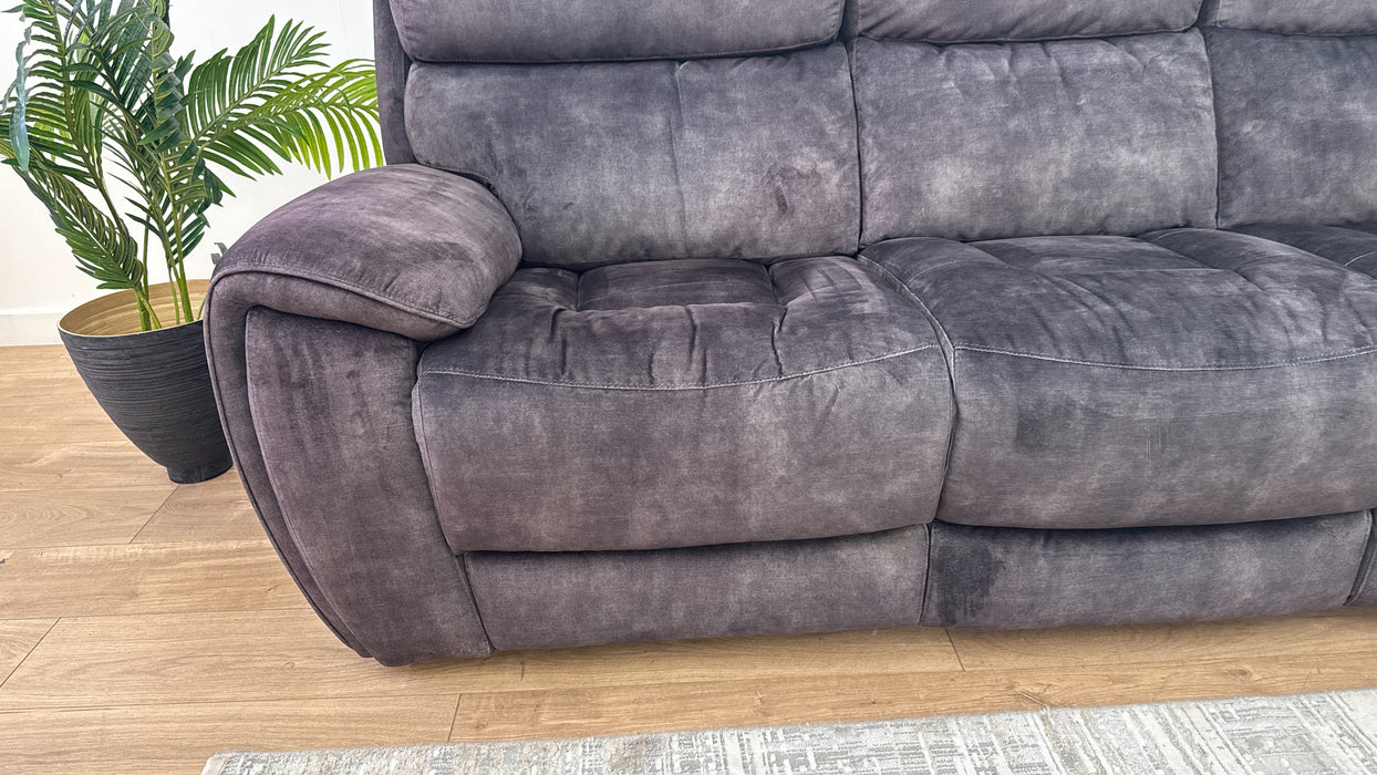 Sofology The Radleigh 3 Corner 1  Fabric Recliner Sofa in Decent Charcoal