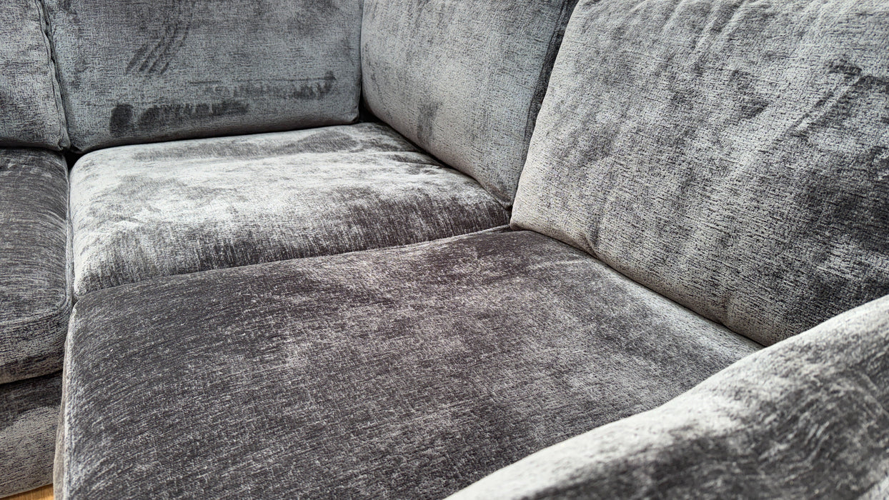 Sofology Bellagio Fabric 1 Corner 3 Reversible Feather Flex Interior in Chunky Luxe Chenille Ink Mix