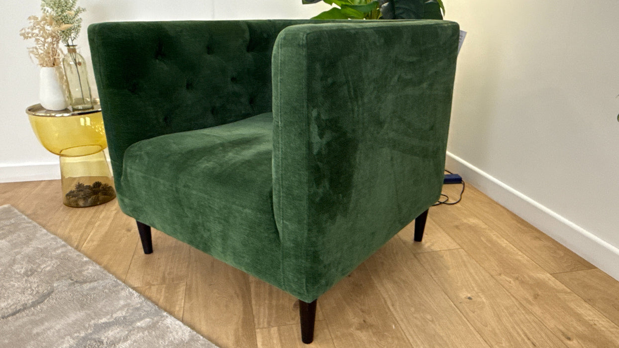 Sofology Bridgerton Fabric Accent Chair in Soft Chenille Moss