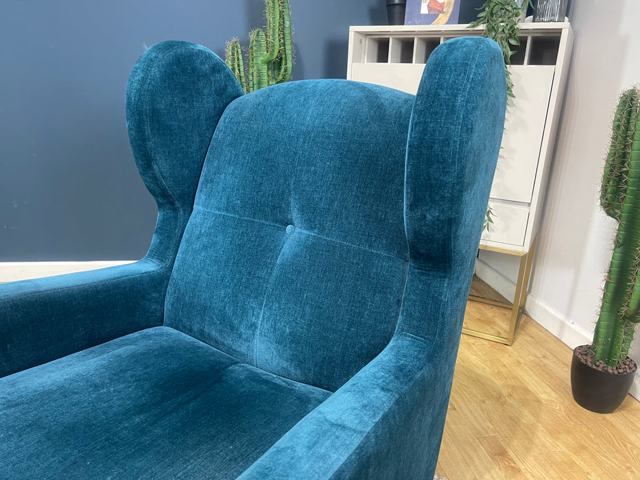 Midland Hill Fabric Wing Chair Chamonix Teal (WA2)