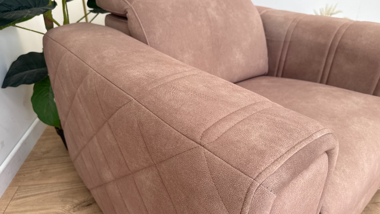 Sofology The Mason Fabric Recliner Chair Lifestyle Flecked Fabric Sand