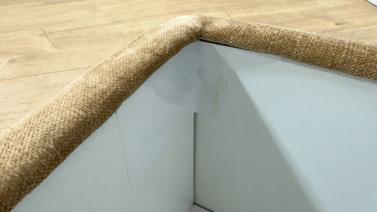 Sofology Brixton Fabric Storage Footstool in Soft Chenille Almond