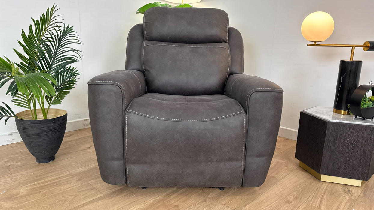 Eiger Fabric Power Recliner + Power Hdrst Chair