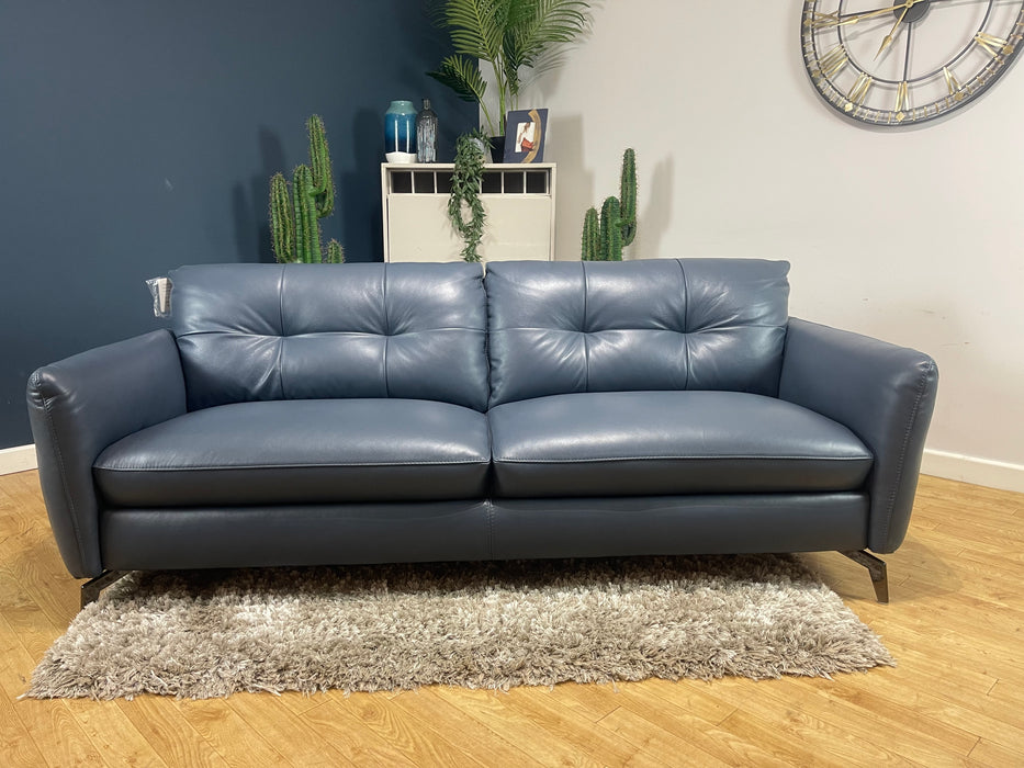 Mimi 3 Seater Sofa Soft Sheen Smoke Leather (WA2)