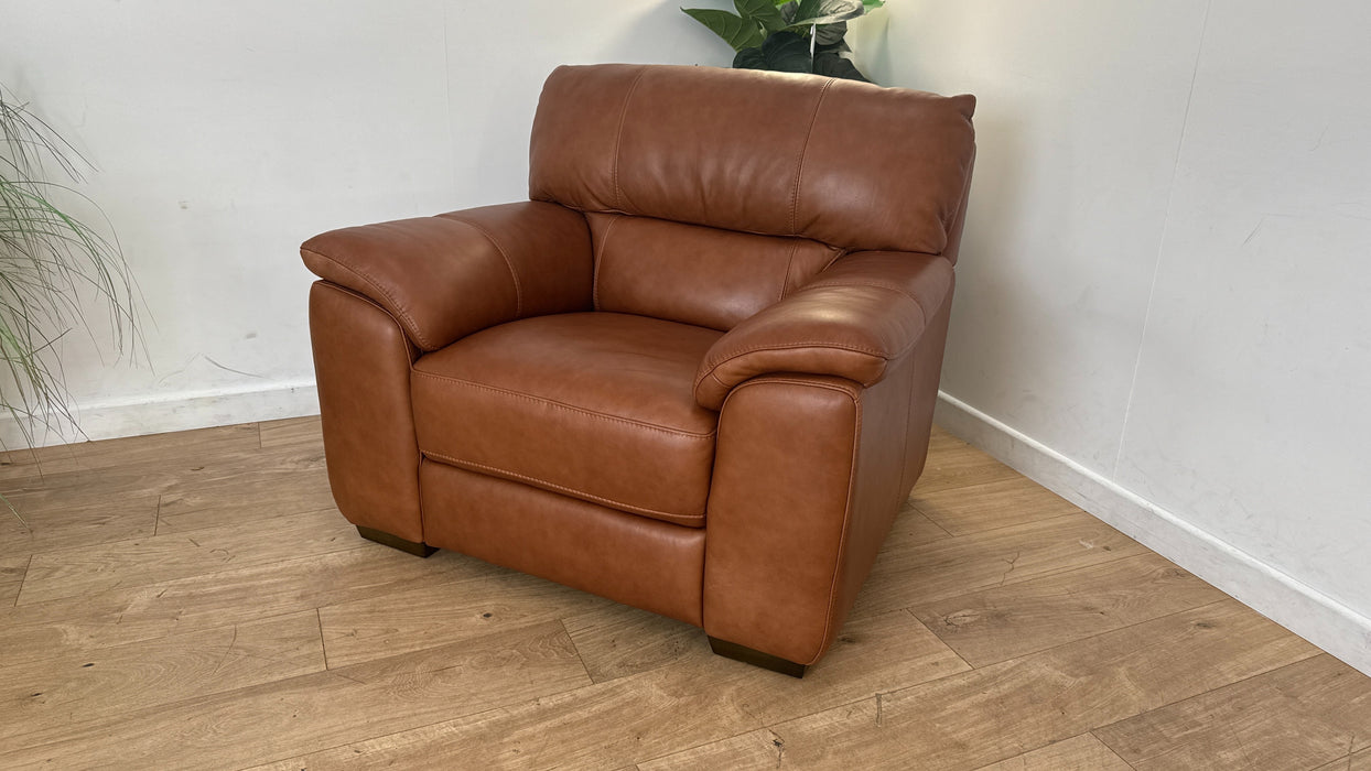 Sofology The Santina Chair in Relaxed Soft Leather Tan