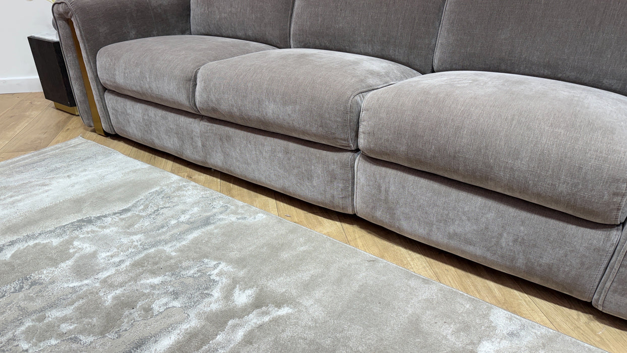 Sofology Kingsbridge Fabric 3 Seater in Relaxed Chenille Nutmeg